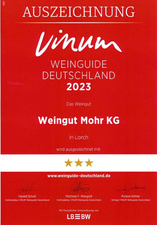 2023 Vinum - Weingut Mohr drei Sterne